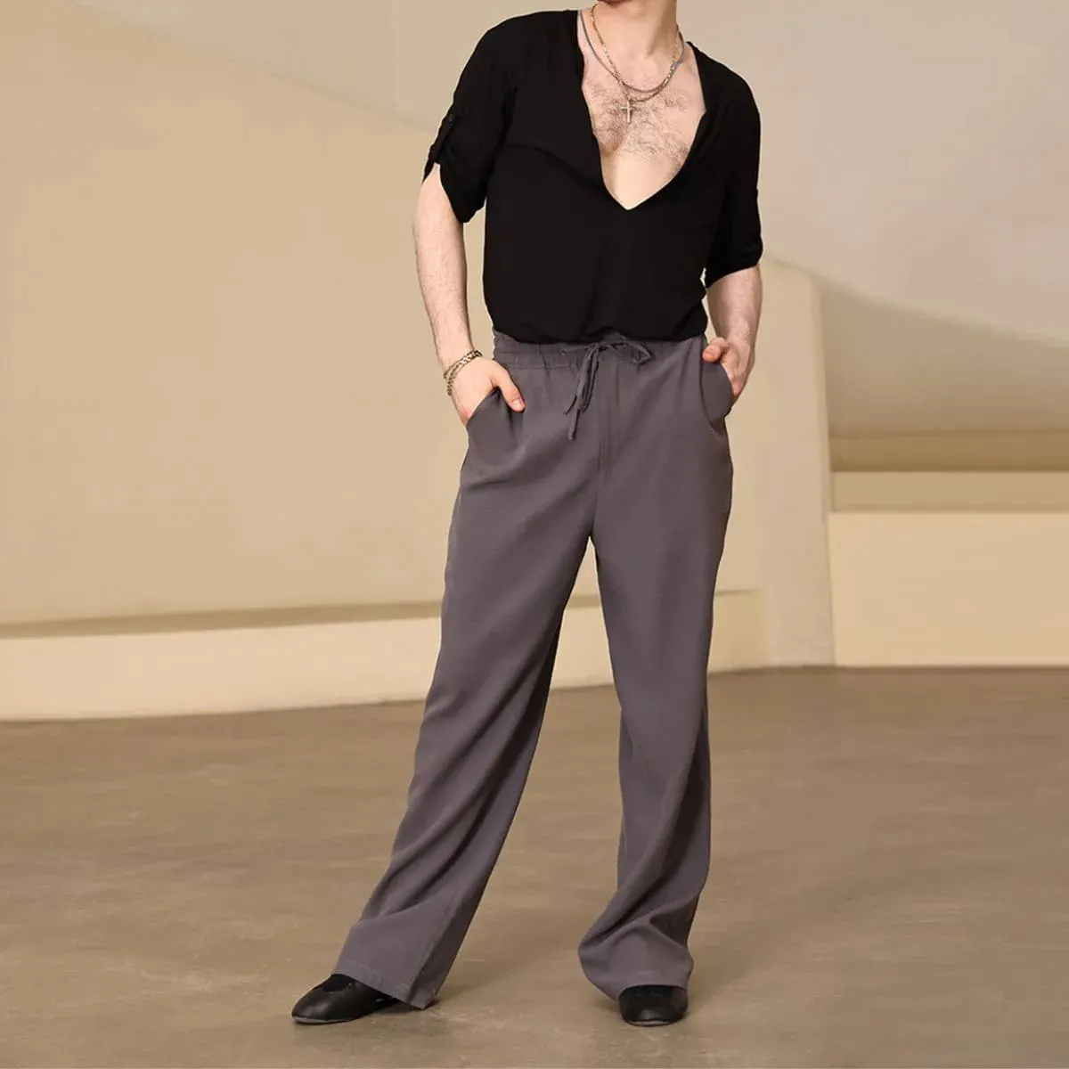 Grey Elegance Trousers – Παντελόνια – εικόνα 2