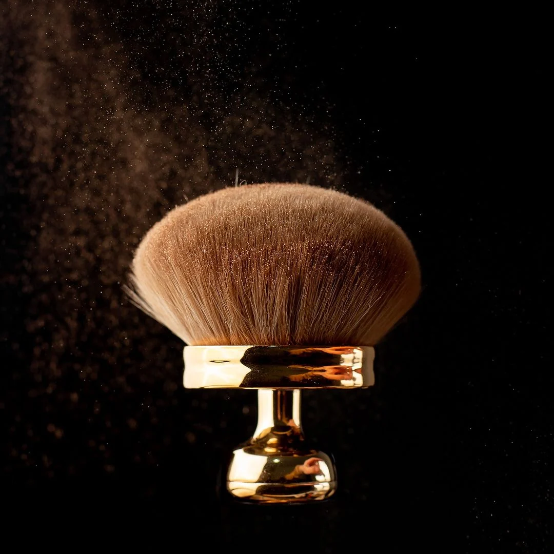 Πινέλο σώματος Rose Gold για πούδρα λάμψης
