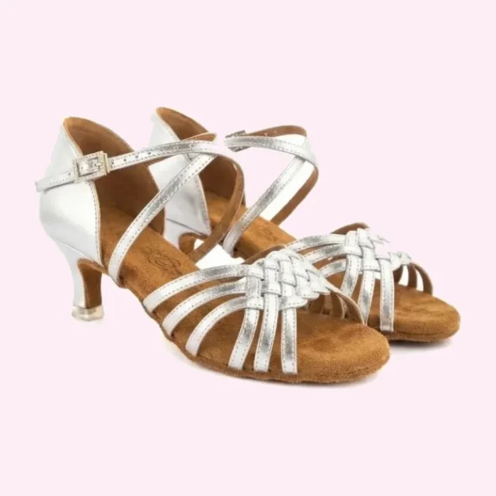 BD Dance 2360 Silver Junior Heel — εφηβικά παπούτσια χορού